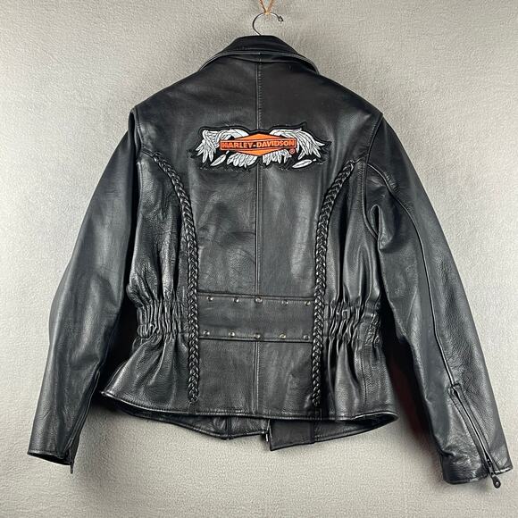 Harley-Davidson Motorcycle Jacket Unik Premium Leather Women’s XL/L Thinsulate - Picture 1 of 6